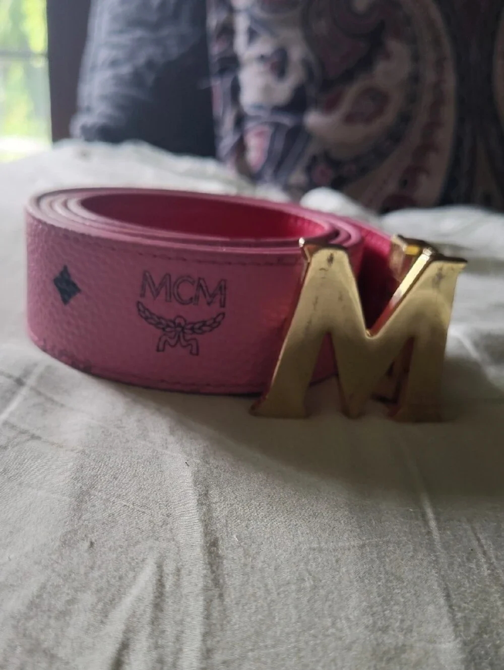 MCM designer belt